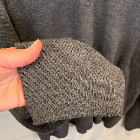 Work Wear vintage look wool blend Men's Gray Half-Zip Sweater - Picture 6 of 8